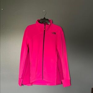 The North Face Women's Hot Pink Full-Zip Fleece Jacket Size XL Zippered Pockets